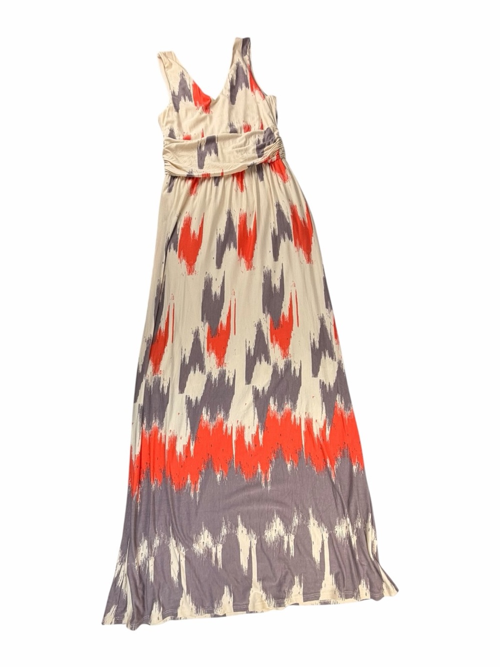 Anthropologie Maeve Women’s Sabine Ikat Print V-Neck Maxi Dress Size Medium - Picture 9 of 10